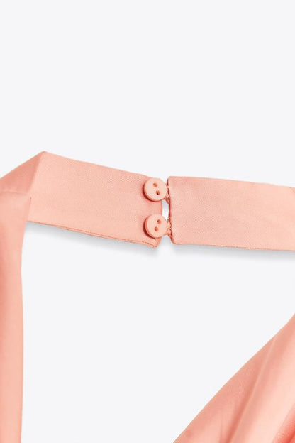 SATIN HALTER TOP