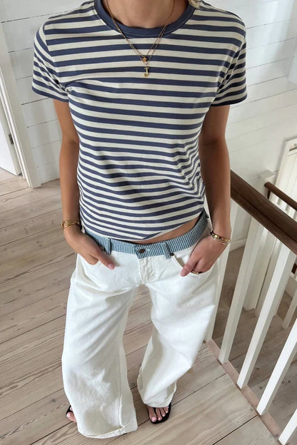 WHITE WIDE-LEG JEANS