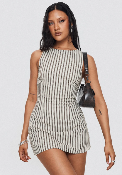 STRIPED MINI DRESS