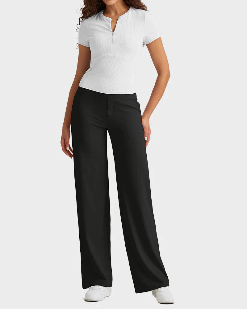HIGH WAIST WIDE-LEG PANTS