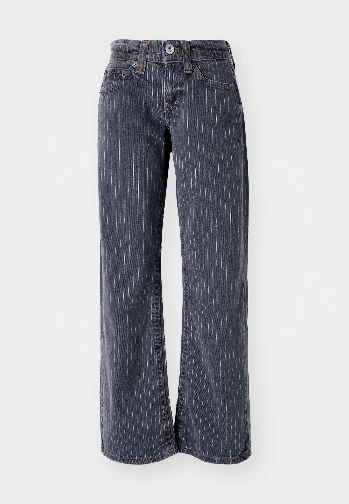 GREY STRIPE PRINT JEANS
