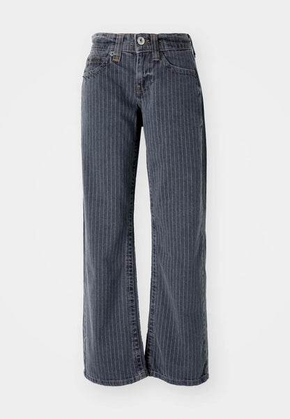 GREY STRIPE PRINT JEANS