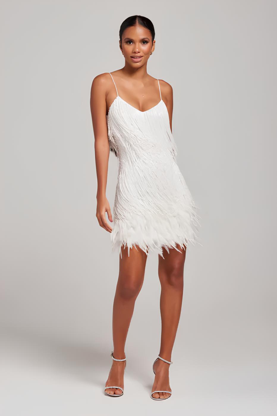 FRINGE FEATHER DRESS