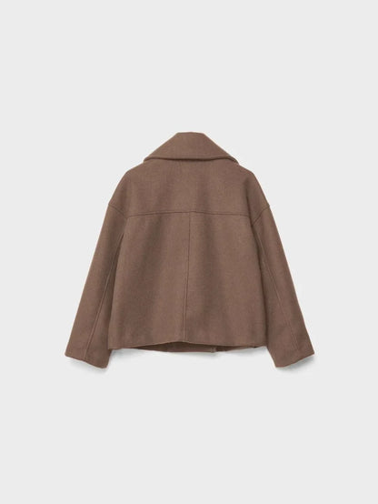 CROPPED DOUBLE-BREASTED WOOL JACKET