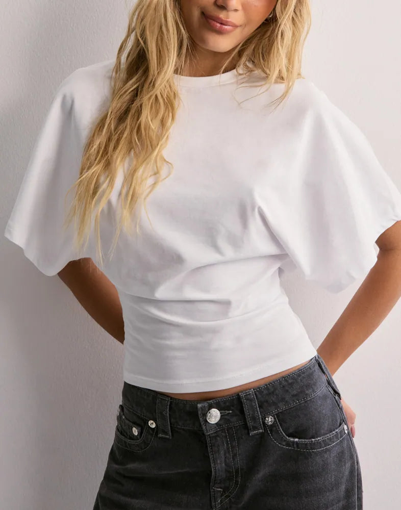 WIDE SLEEVE CROP TEE