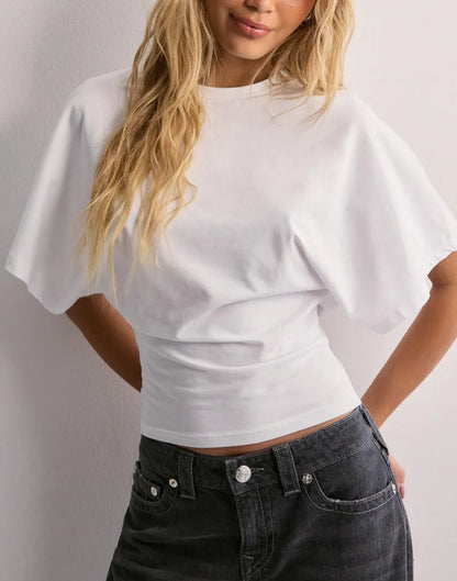 WIDE SLEEVE CROP TEE