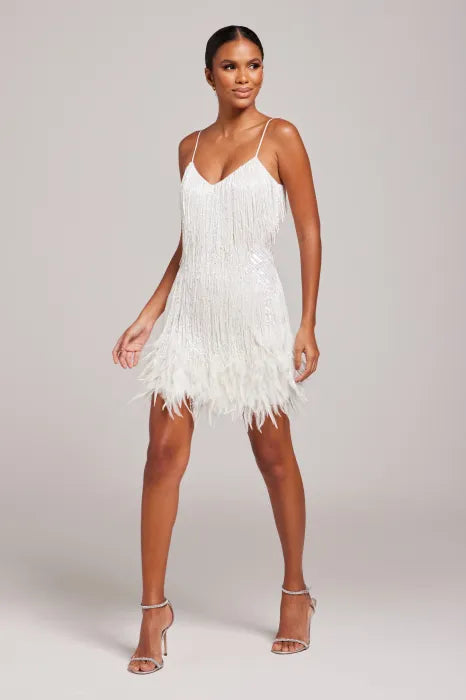 FRINGE FEATHER DRESS