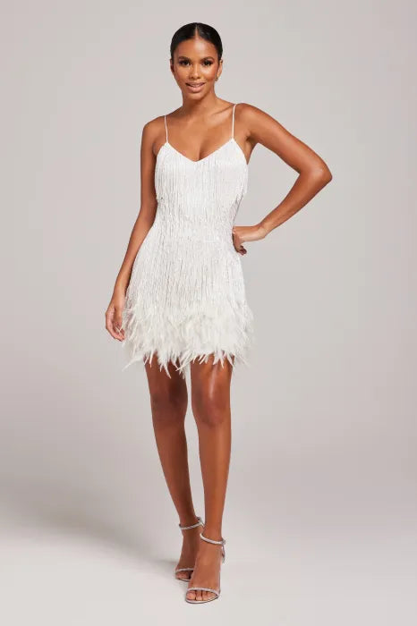 FRINGE FEATHER DRESS