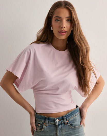 WIDE SLEEVE CROP TEE